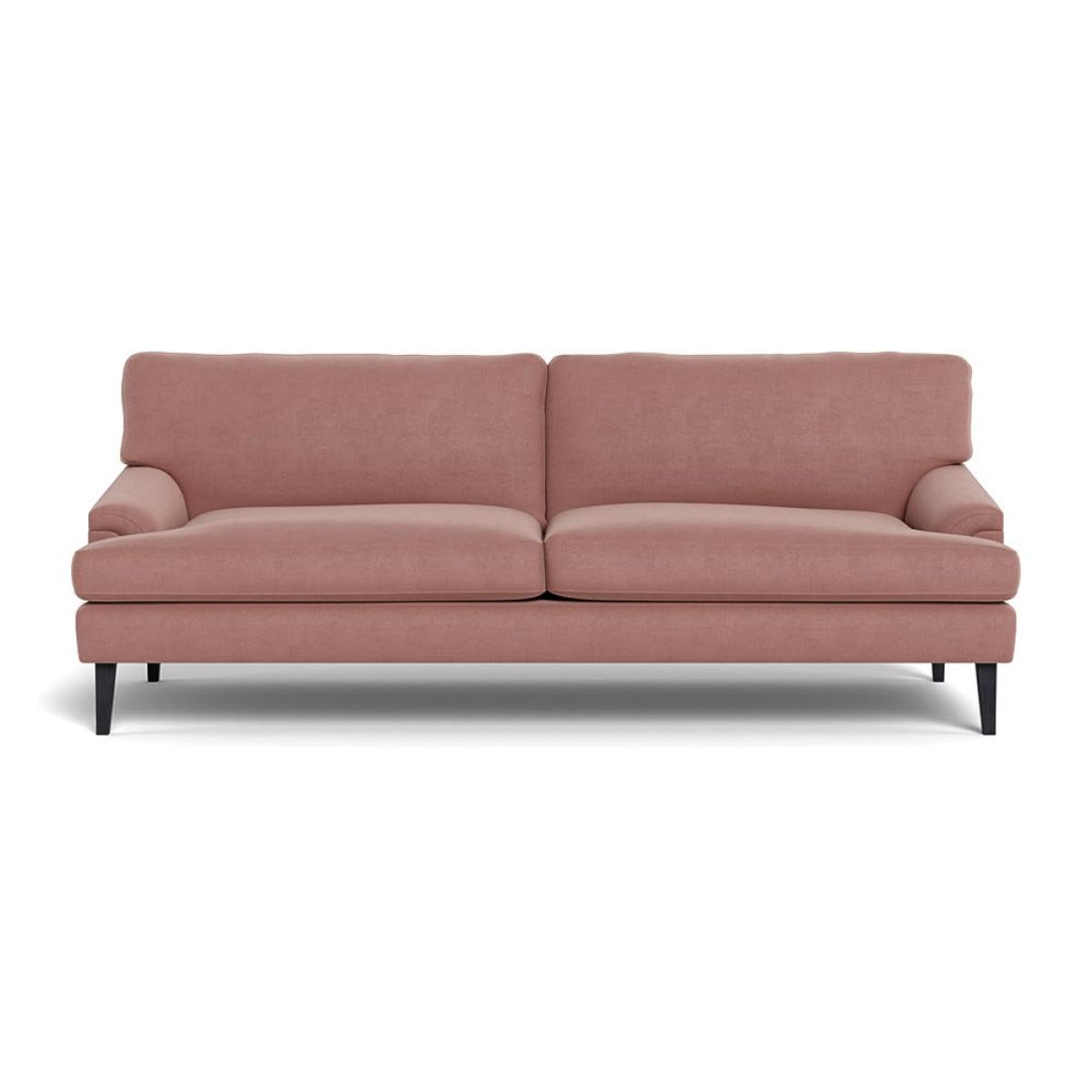 Heal's Stanton 4 Seater Sofa Smart Luxe Velvet Dusky Pink Black Feet – image 2