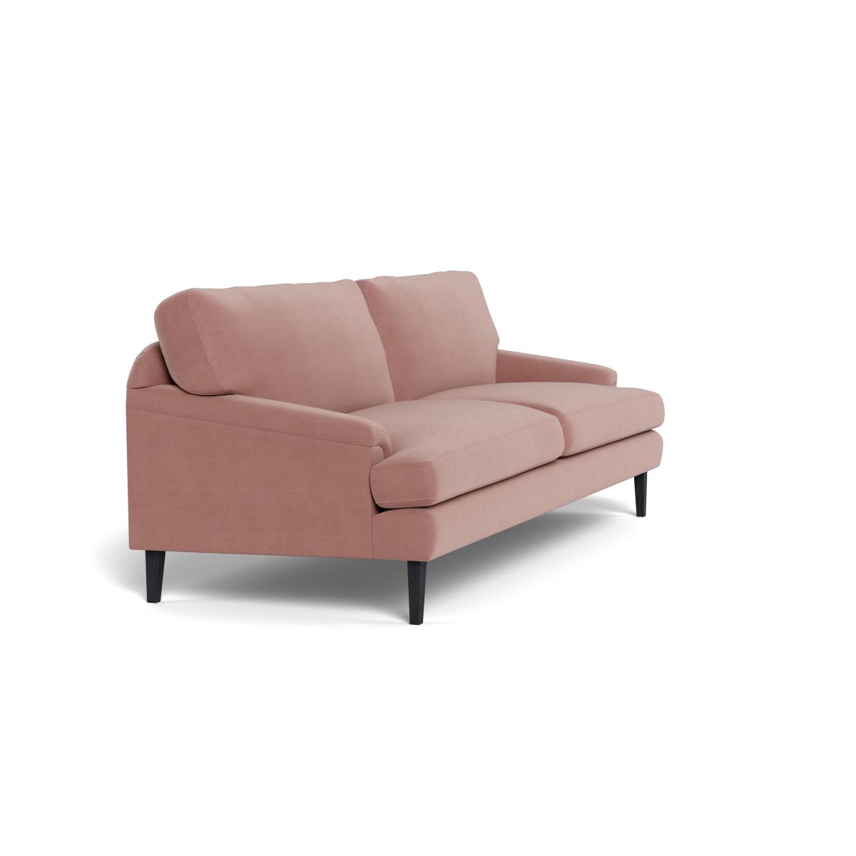 Heal's Stanton 4 Seater Sofa Smart Luxe Velvet Dusky Pink Black Feet – image 3