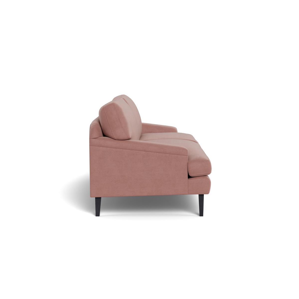 Heal's Stanton 4 Seater Sofa Smart Luxe Velvet Dusky Pink Black Feet – image 4