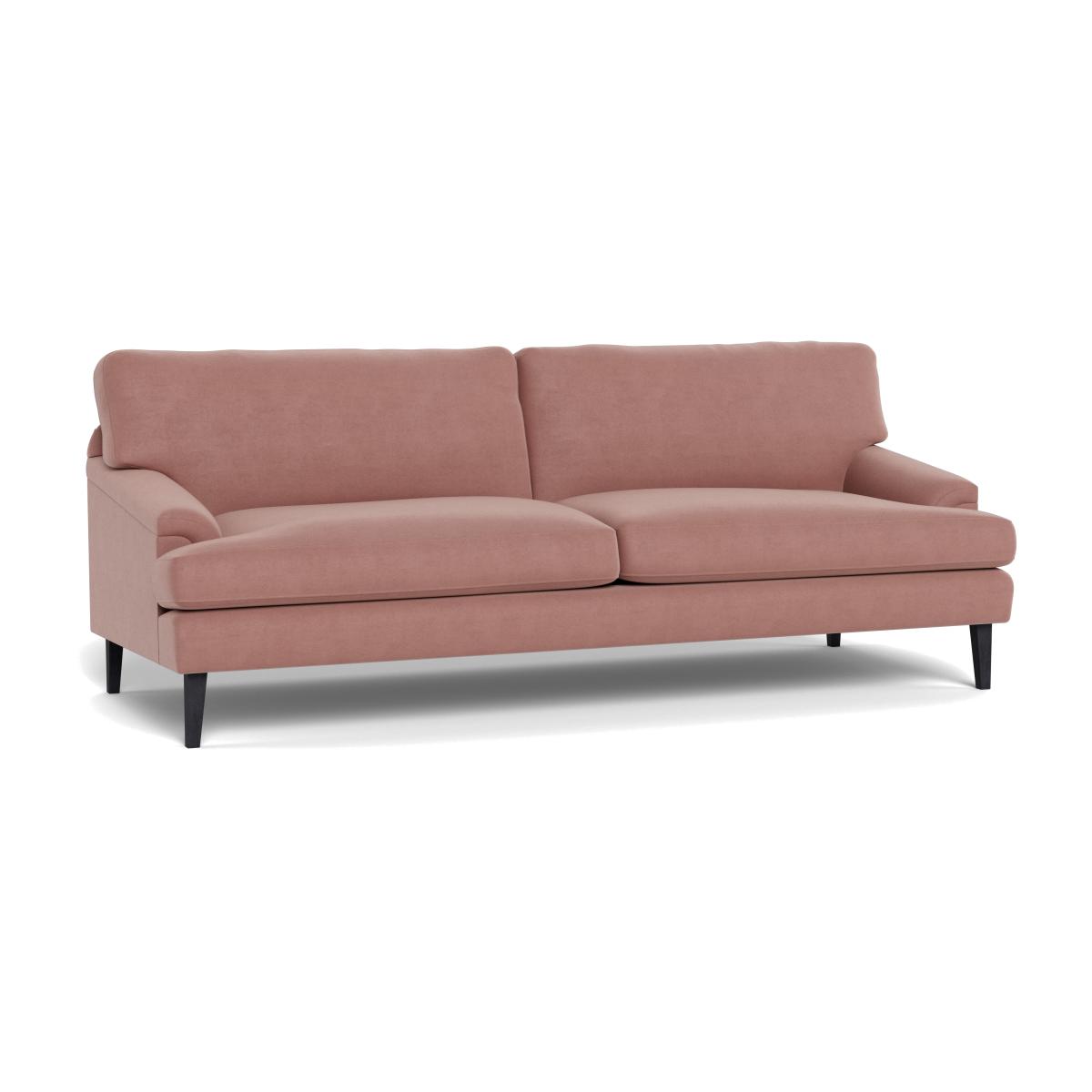 Heal's Stanton 4 Seater Sofa Smart Luxe Velvet Dusky Pink Black Feet – image 1