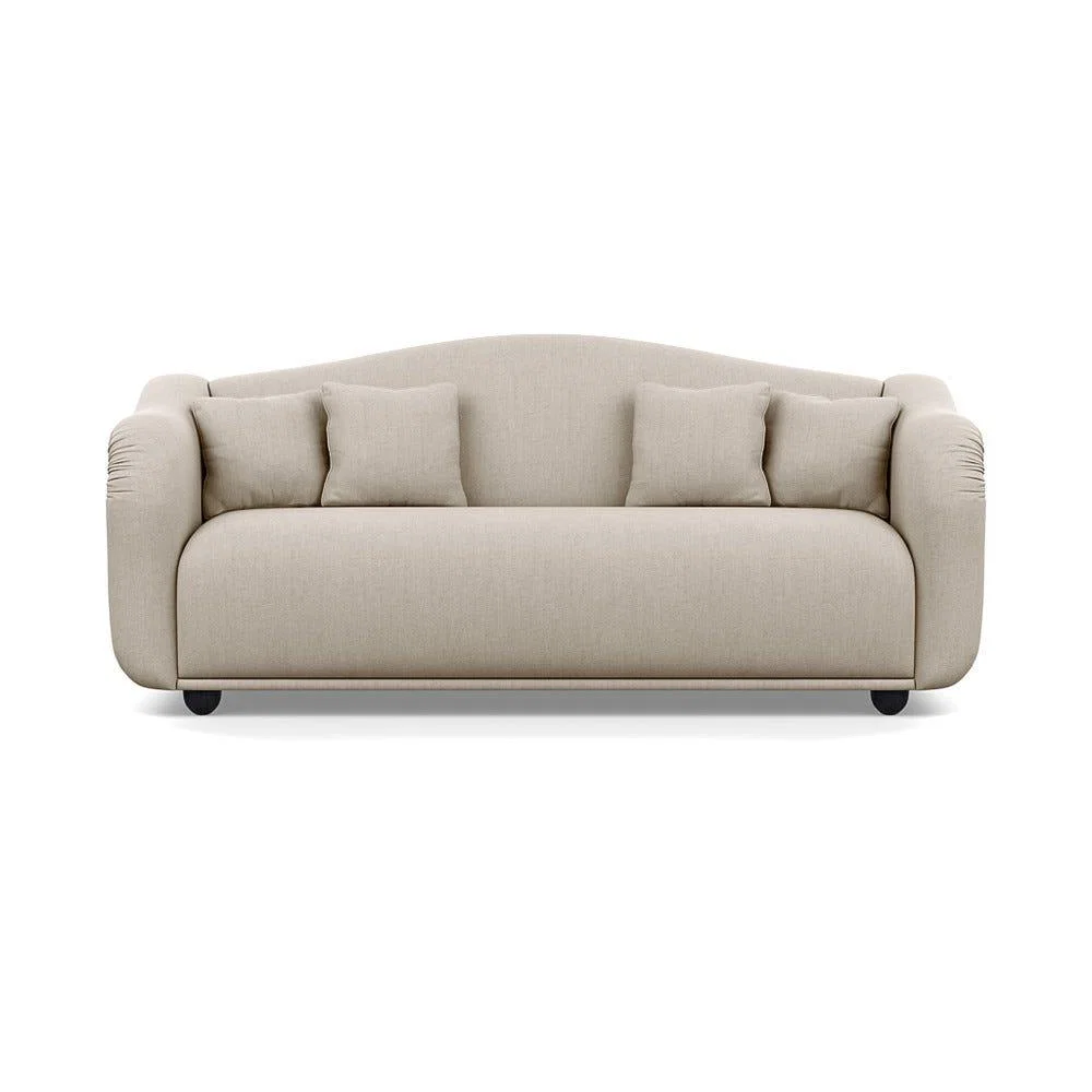 Heal's Tetbury 4 Seater Sofa Broad Weave Putty Black Beech Feet – image 2