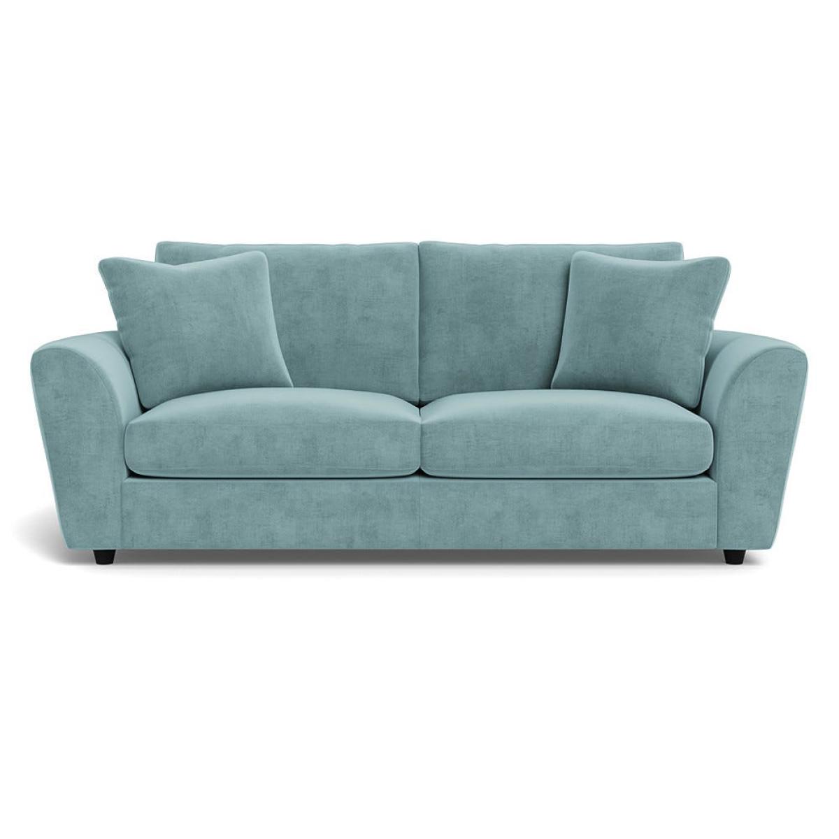 Heal's Snooze 4 Seater Sofa Smart Luxe Velvet Mineral Blue Black Feet – image 2