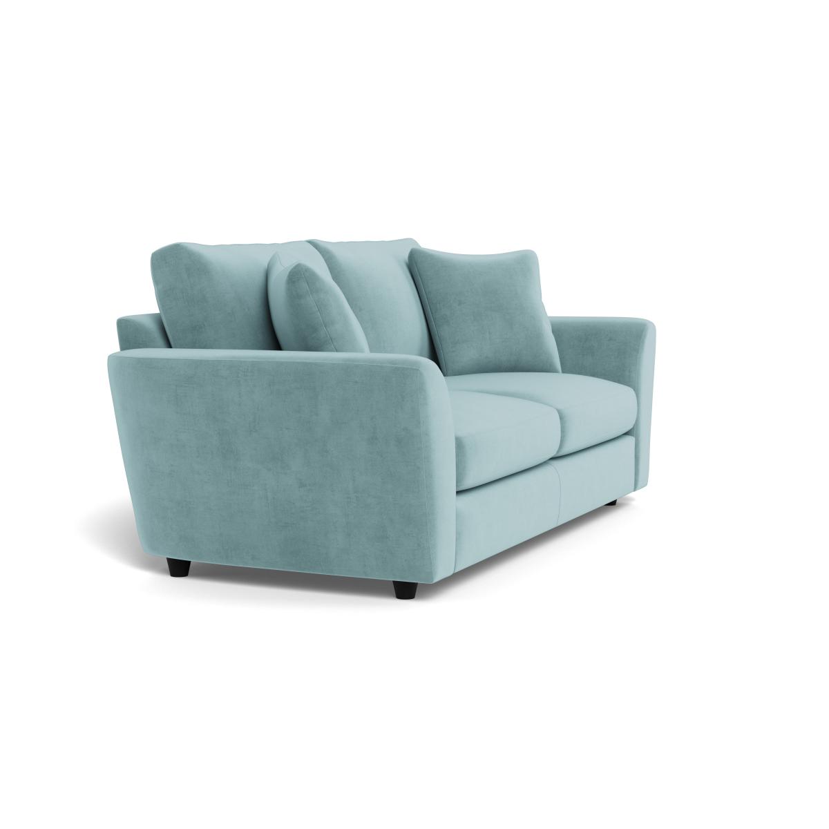 Heal's Snooze 4 Seater Sofa Smart Luxe Velvet Mineral Blue Black Feet – image 3