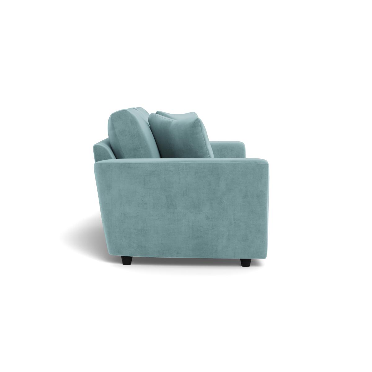 Heal's Snooze 4 Seater Sofa Smart Luxe Velvet Mineral Blue Black Feet – image 4