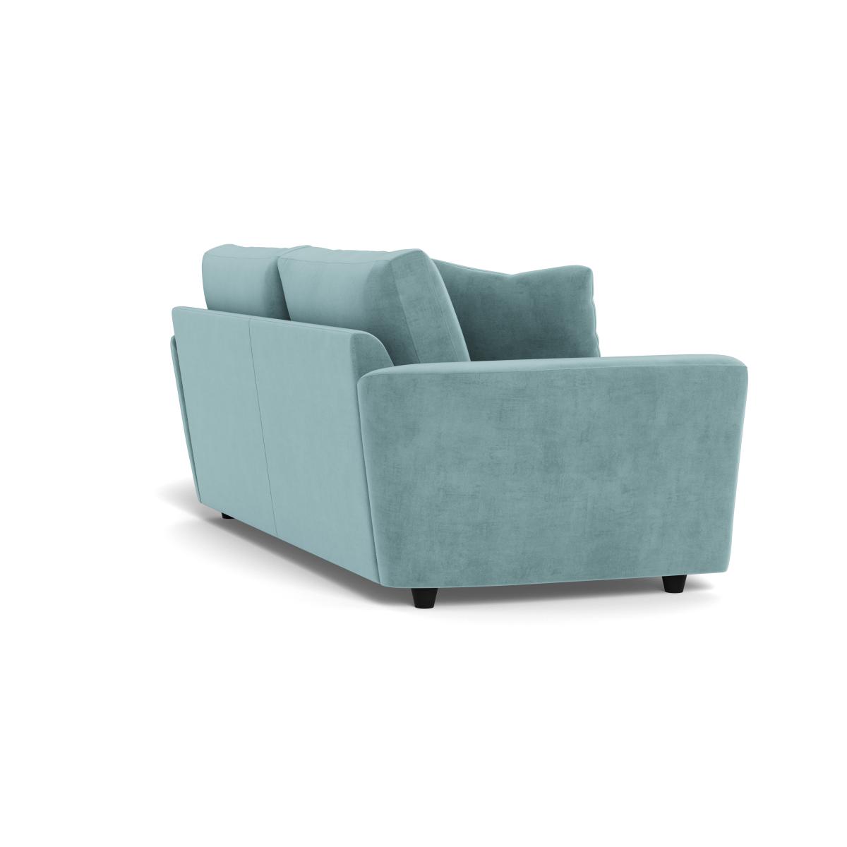 Heal's Snooze 4 Seater Sofa Smart Luxe Velvet Mineral Blue Black Feet – image 5