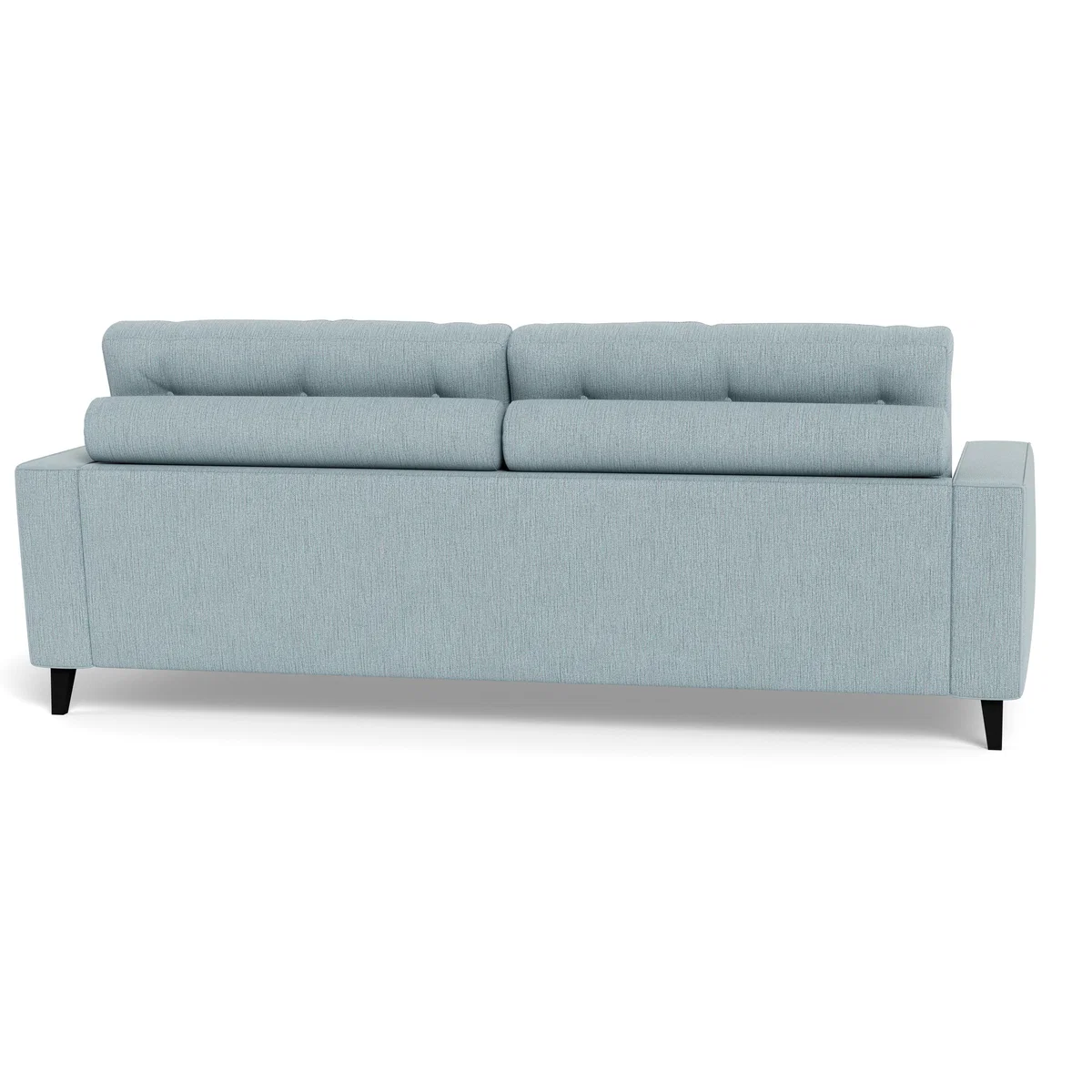Heal's Mistral 4 Seater Sofa Smart Linen Mix Duck Egg Bitter Chocolate Feet - Heal's UK Furniture – image 5