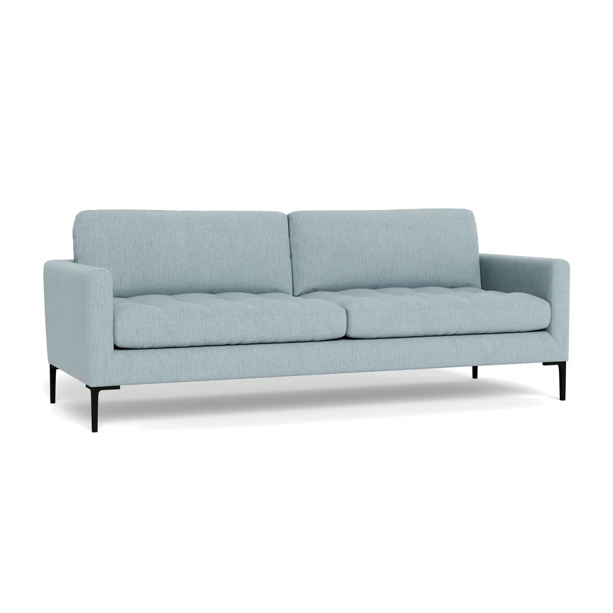 Heal's Eton 4 Seater Sofa Smart Linen Mix Duck Egg Brass Feet - Heal's UK Furniture – image 1