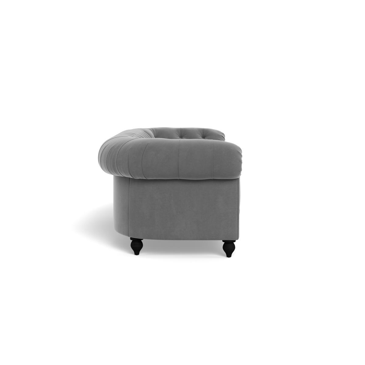 Heal's Fitzrovia 4 Seater Sofa Smart Velvet Mercury Black Feet - Heal's UK Furniture – image 3