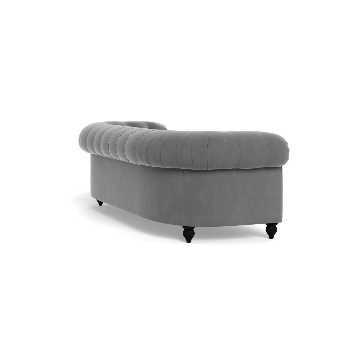 Heal's Fitzrovia 4 Seater Sofa Smart Velvet Mercury Black Feet - Heal's UK Furniture – image 4
