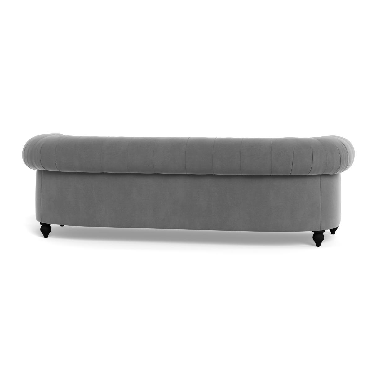 Heal's Fitzrovia 4 Seater Sofa Smart Velvet Mercury Black Feet - Heal's UK Furniture – image 5