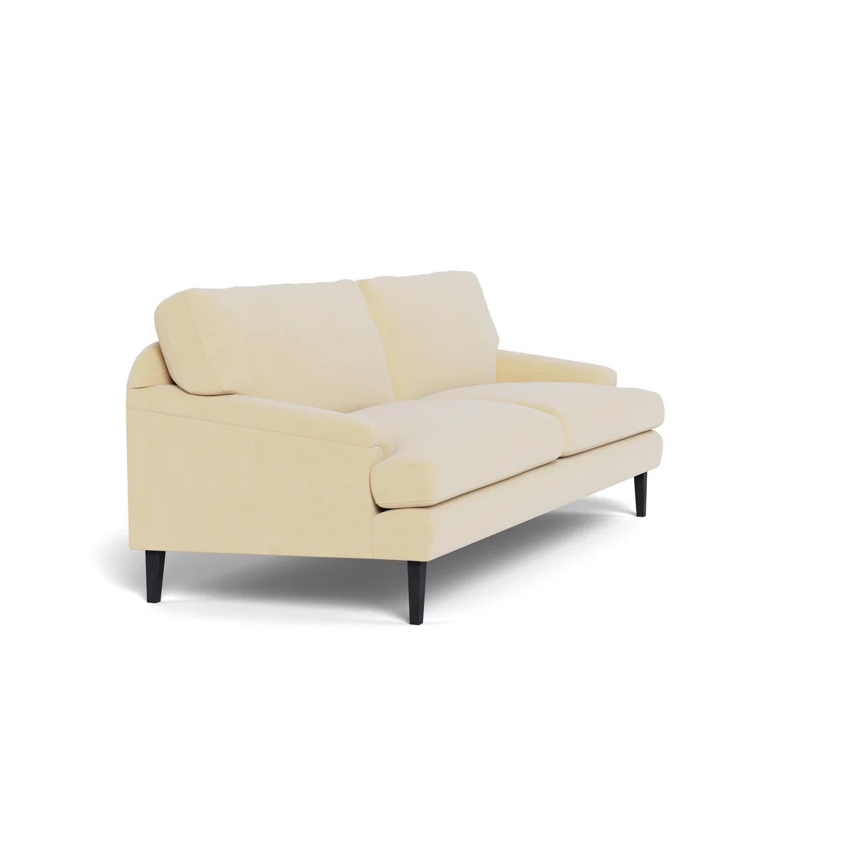 Heal's Stanton 4 Seater Sofa Smart Luxe Velvet Biscuit Natural Feet – image 3