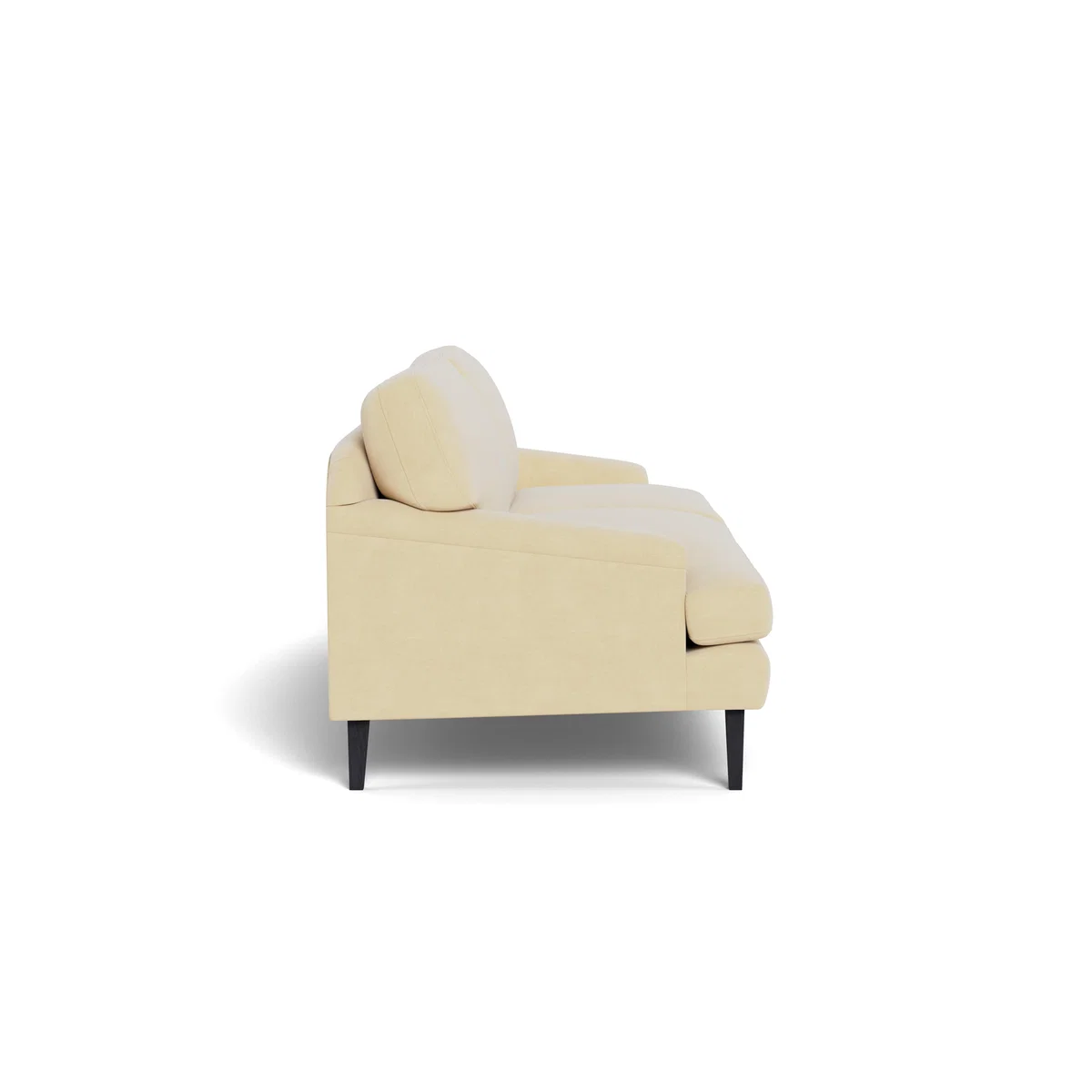 Heal's Stanton 4 Seater Sofa Smart Luxe Velvet Biscuit Natural Feet – image 4