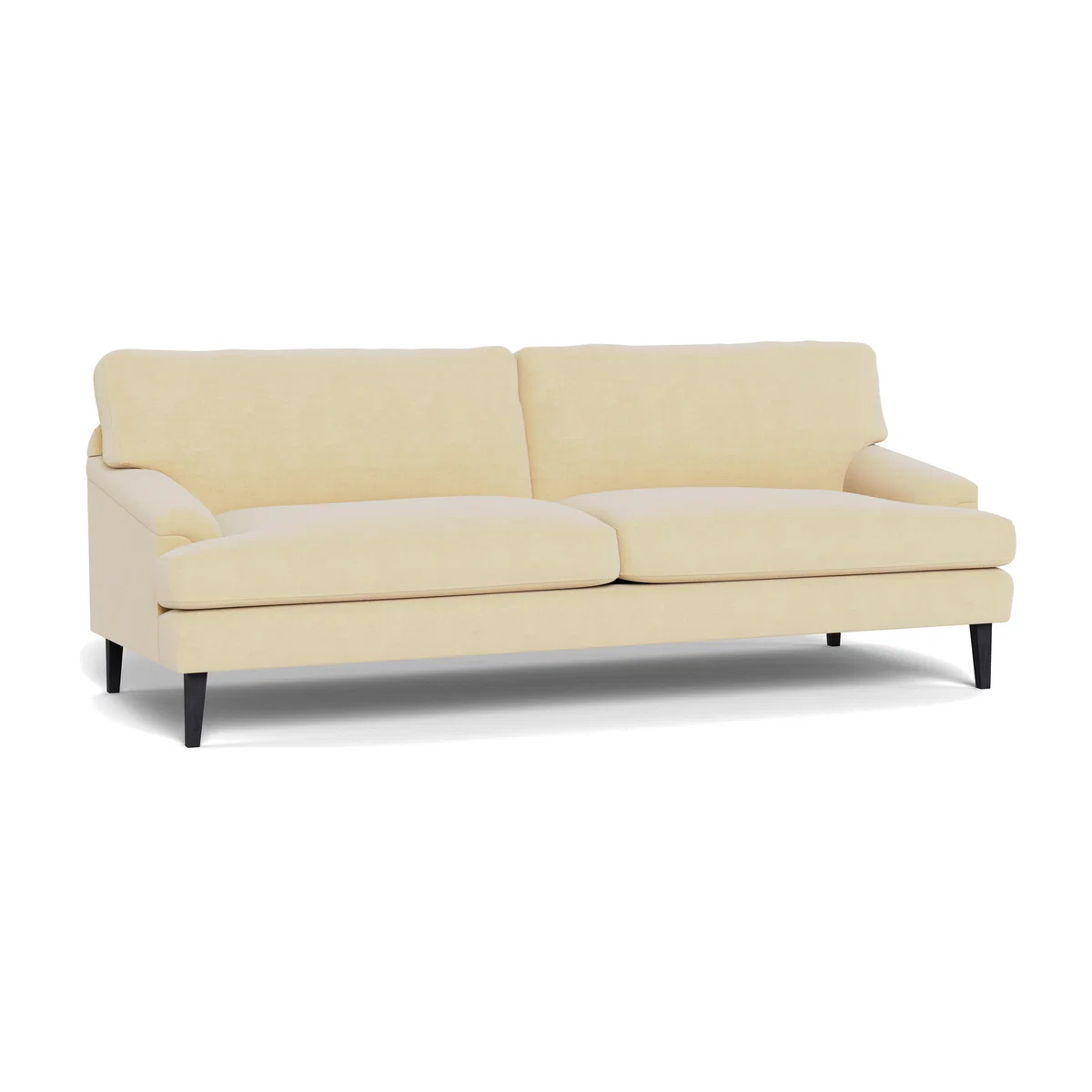 Heal's Stanton 4 Seater Sofa Smart Luxe Velvet Biscuit Natural Feet – image 1