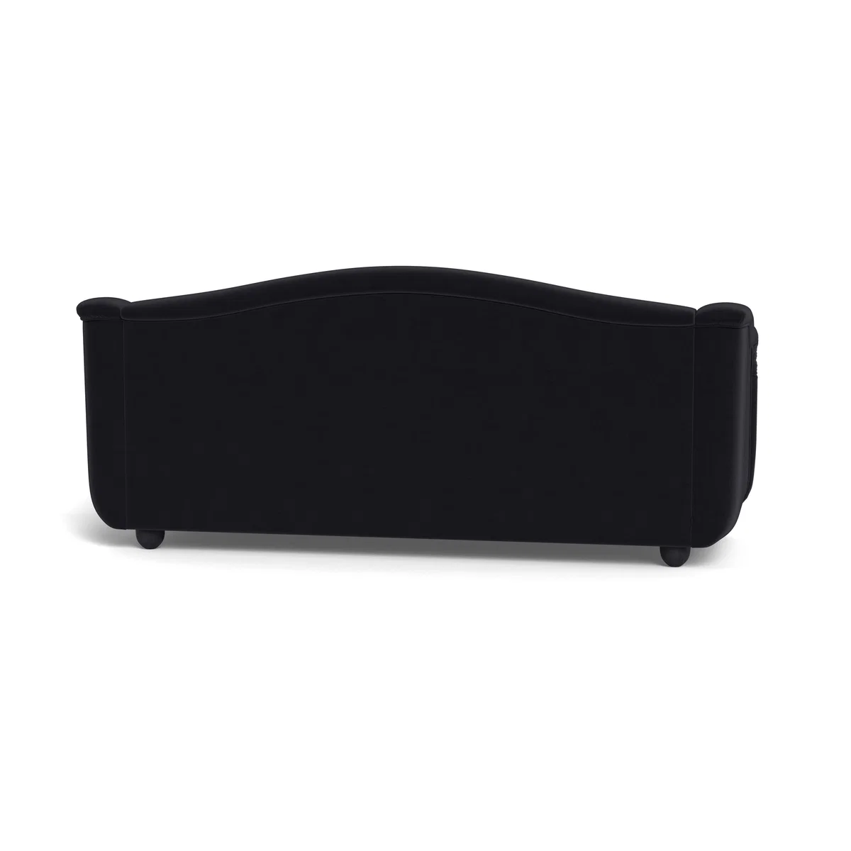 Heal's Tetbury 4 Seater Sofa Velvet Black Walnut Stained Beech Feet – image 6