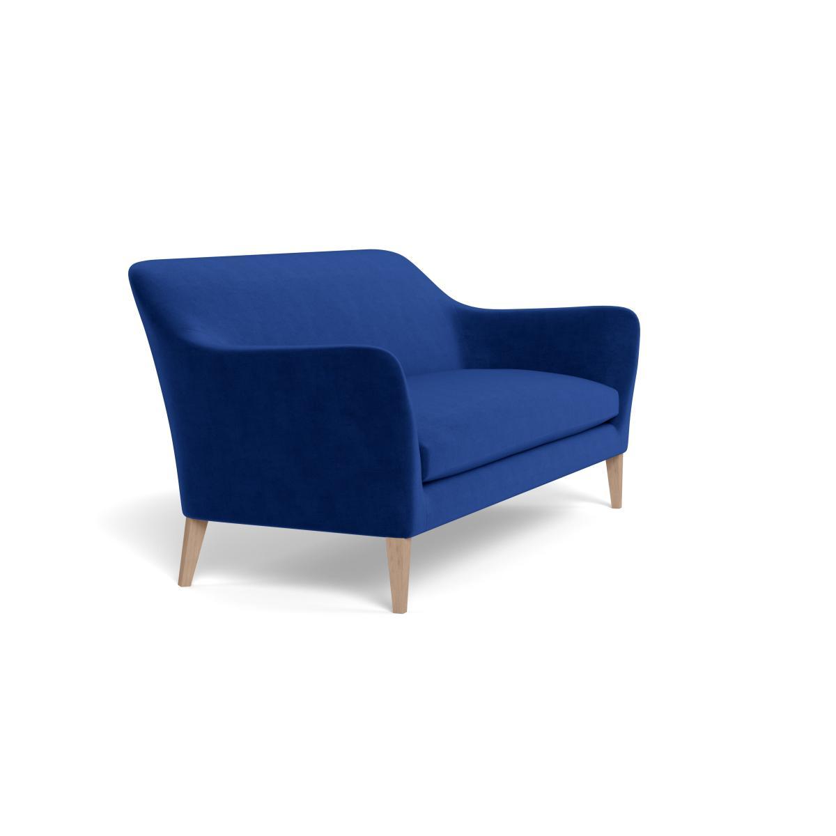 Heal's Wallis 4 Seater Sofa Smart Luxe Velvet Azure Natural Ash Feet - Heal's UK Furniture – image 2