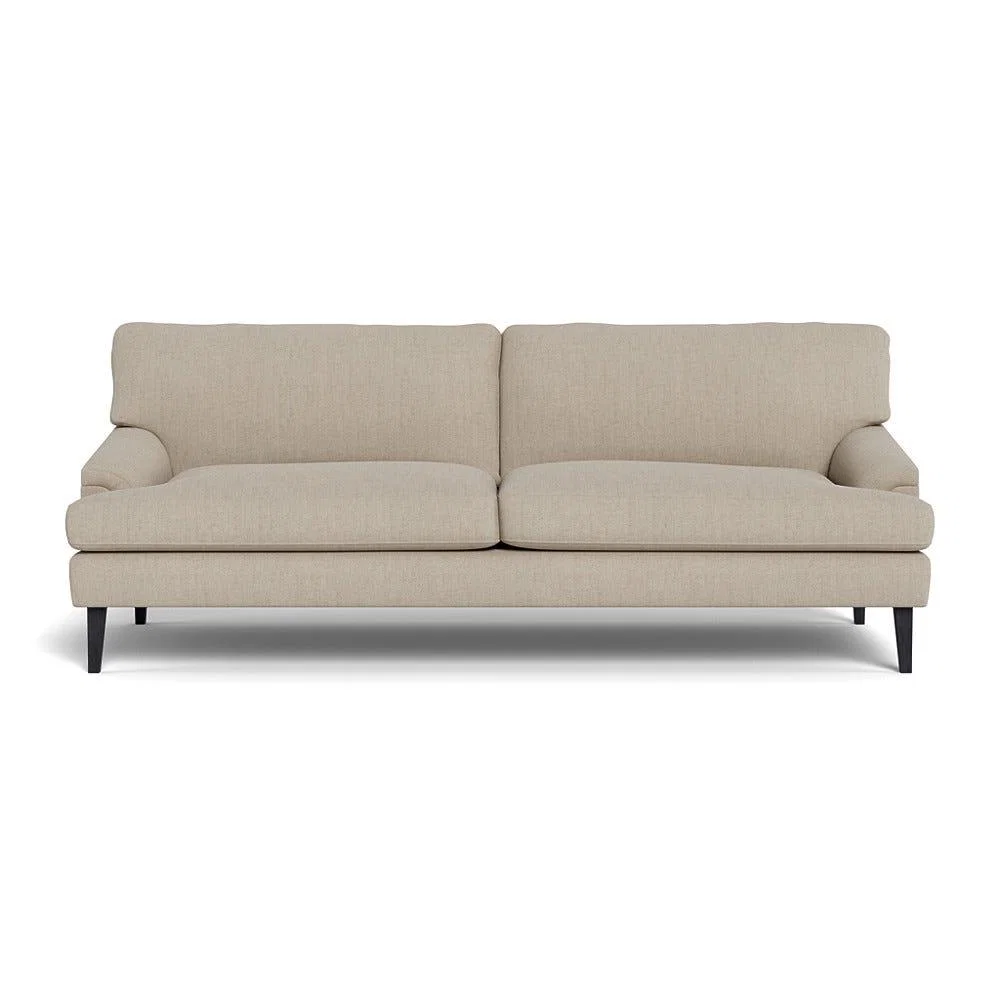 Heal's Stanton 4 Seater Sofa Broad Weave Putty Black Feet – image 2