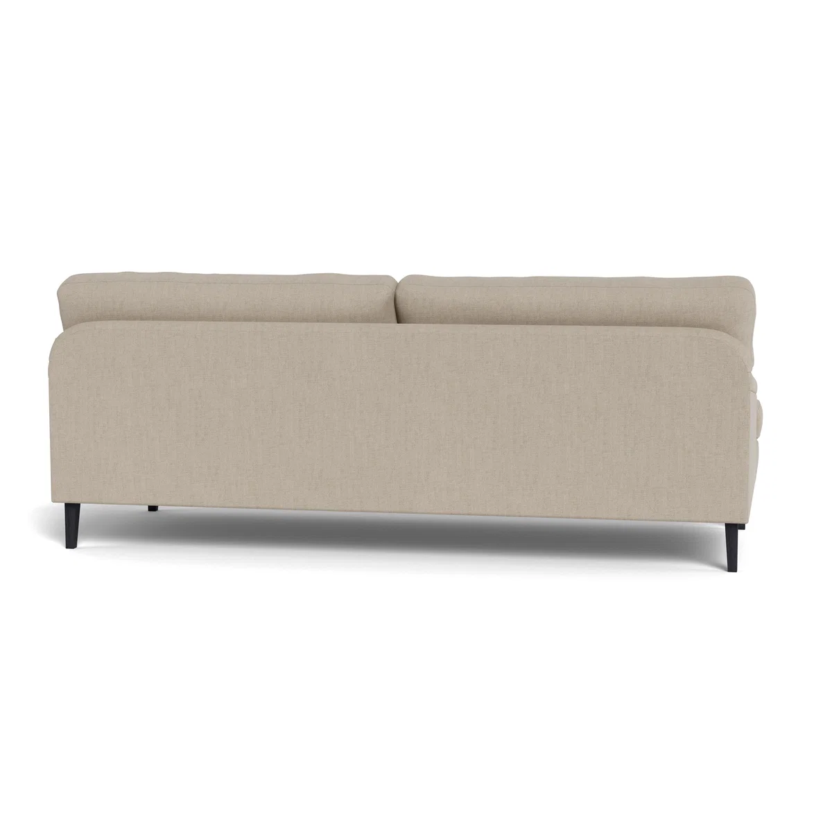 Heal's Stanton 4 Seater Sofa Broad Weave Putty Black Feet – image 6