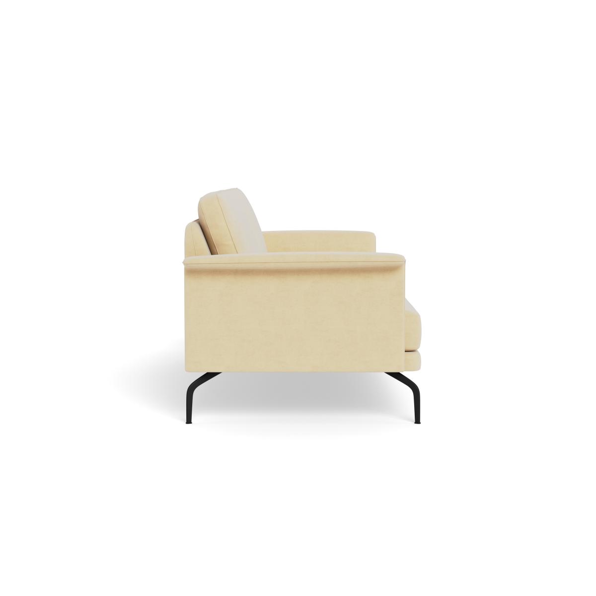 Heal's Iver 4 Seater Sofa Smart Luxe Velvet Biscuit Black Feet – image 4