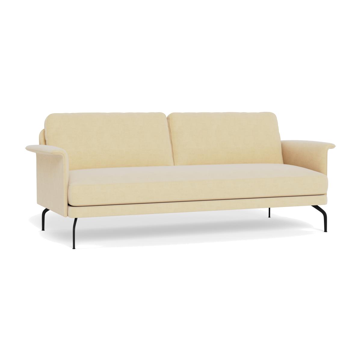 Heal's Iver 4 Seater Sofa Smart Luxe Velvet Biscuit Black Feet – image 1