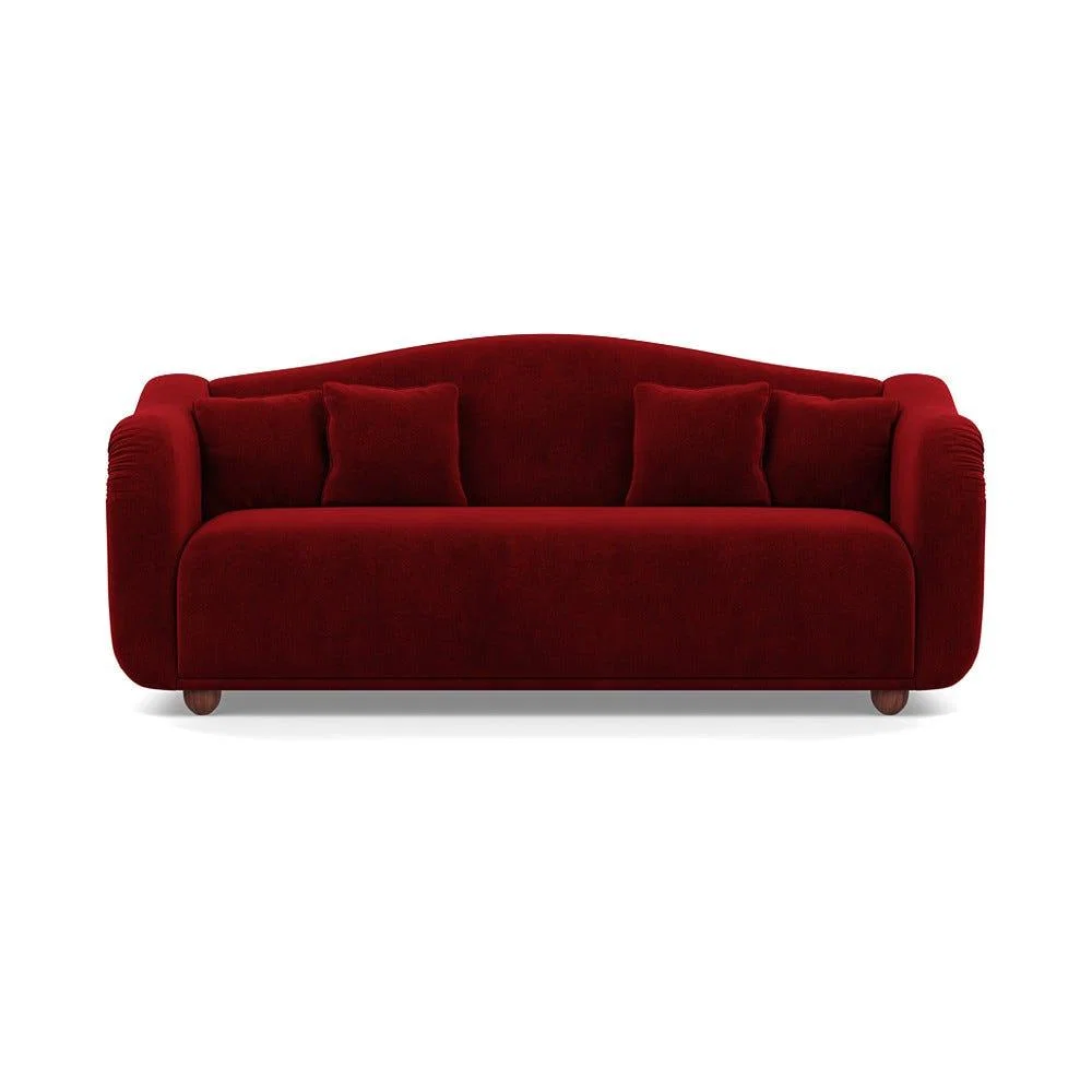 Heal's Tetbury 4 Seater Sofa Smart Luxe Velvet Mulberry Walnut Stained Beech Feet – image 2