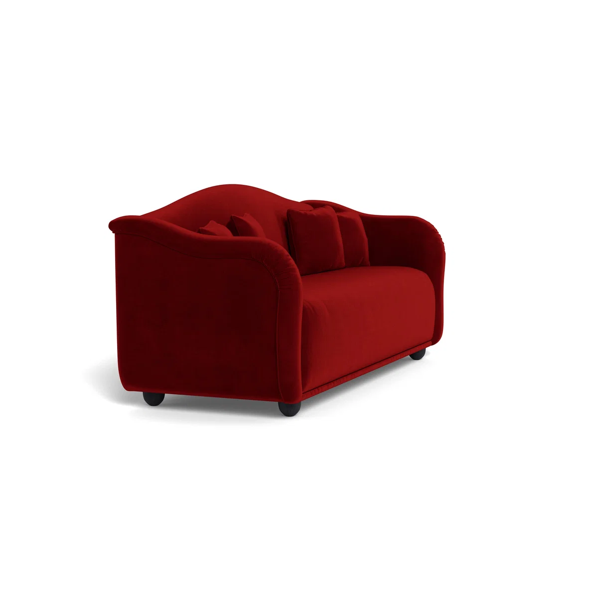 Heal's Tetbury 4 Seater Sofa Smart Luxe Velvet Mulberry Walnut Stained Beech Feet – image 3