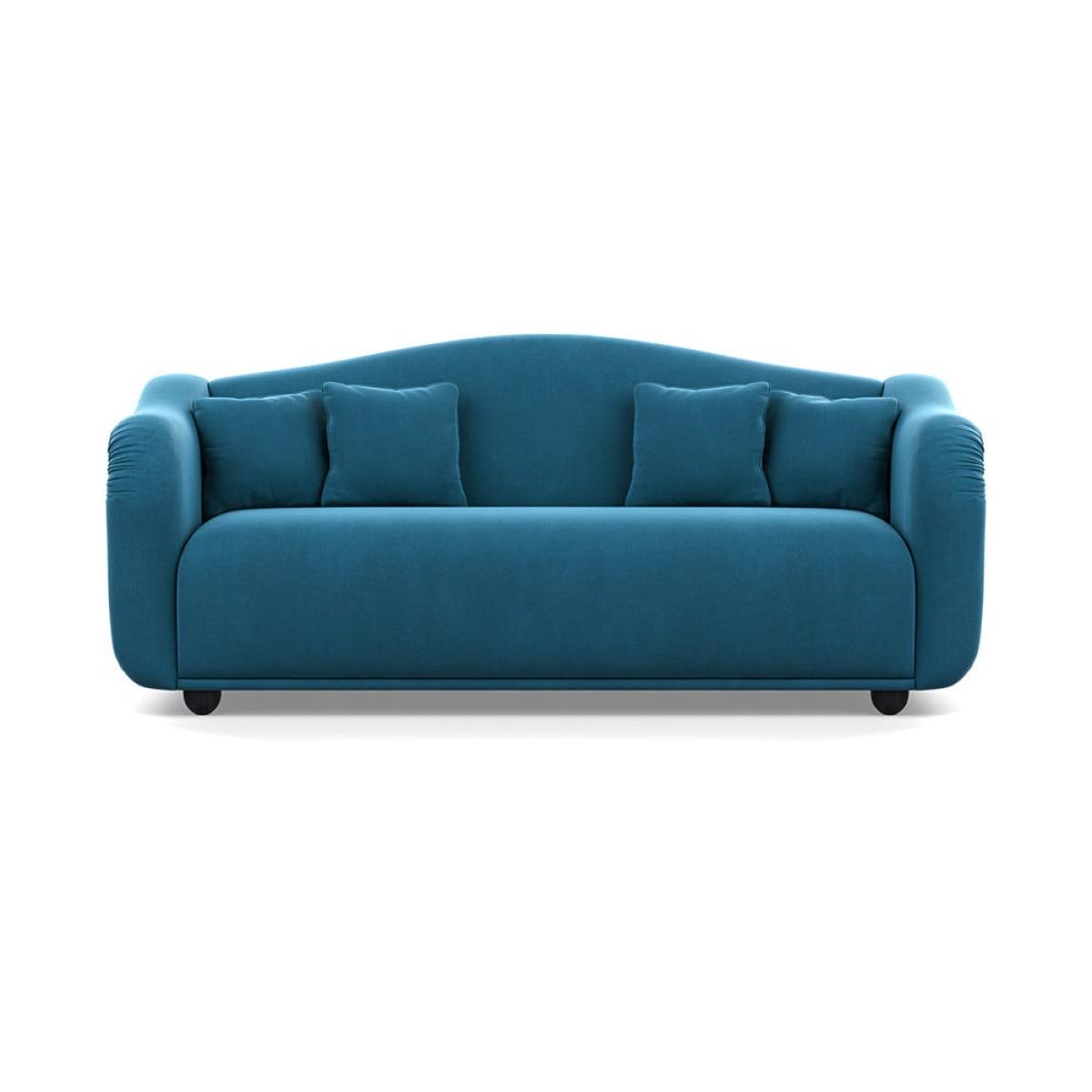 Heal's Tetbury 4 Seater Sofa Smart Velvet Ocean Black Beech Feet – image 2