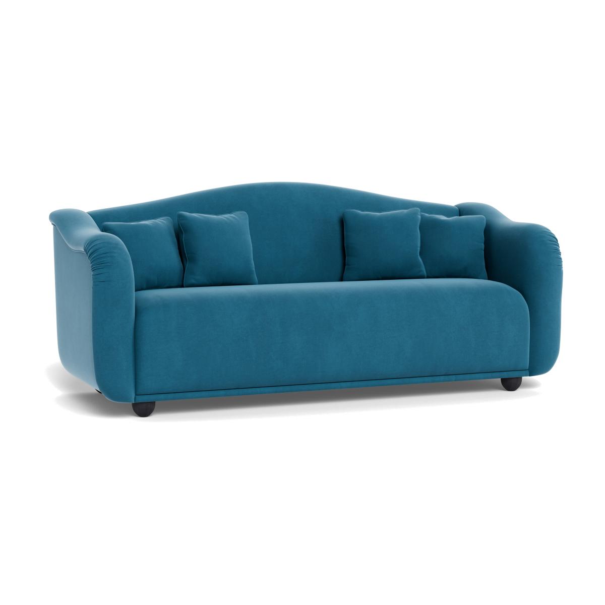 Heal's Tetbury 4 Seater Sofa Smart Velvet Ocean Black Beech Feet – image 1