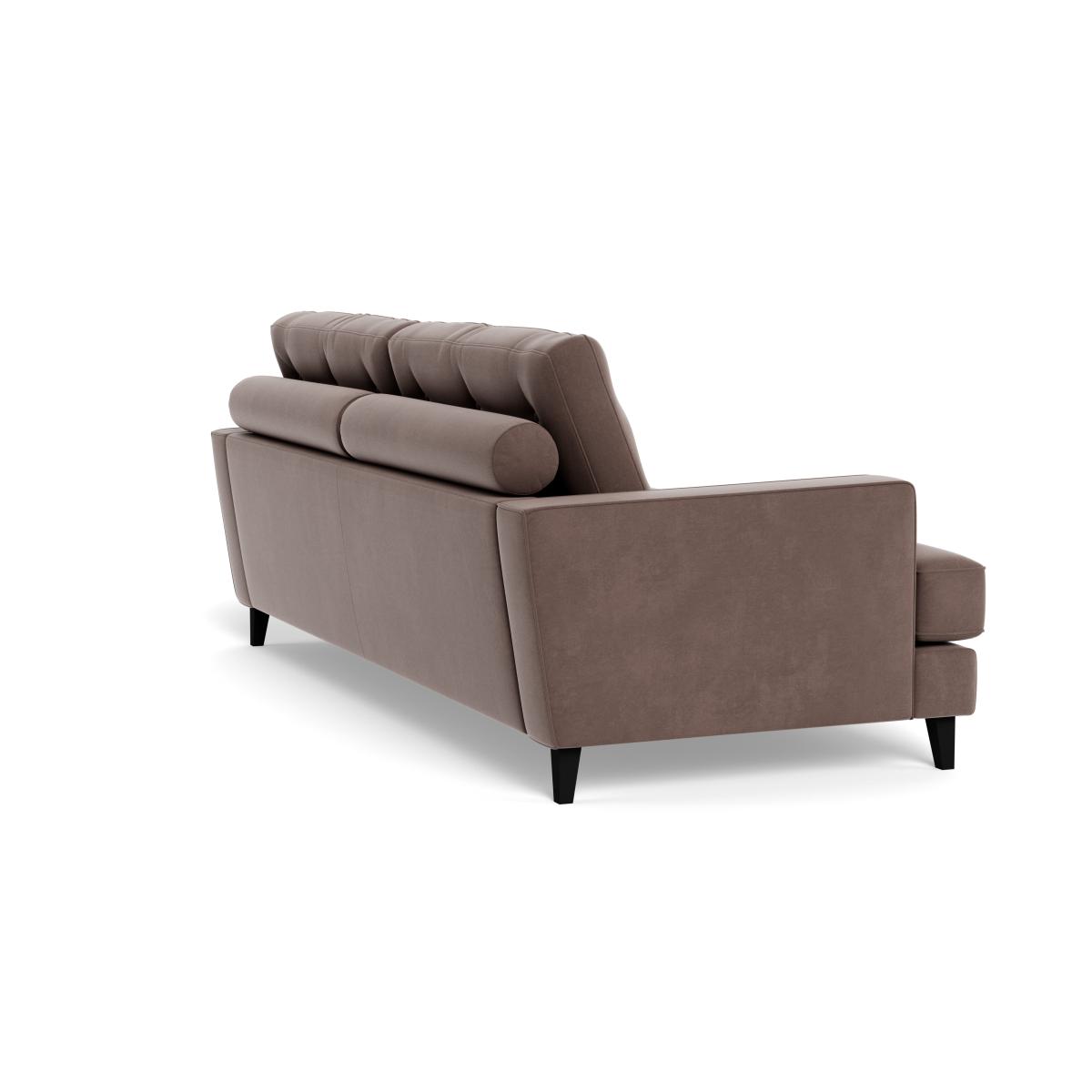 Heal's Mistral 4 Seater Sofa Smart Velvet Mouse Black Feet – image 5