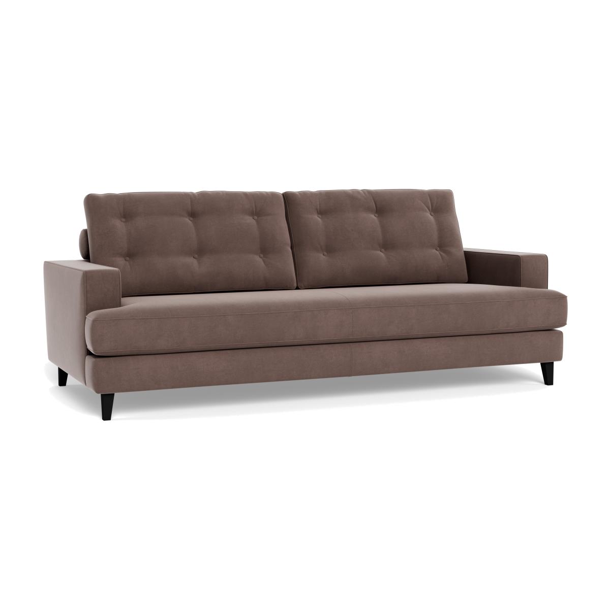 Heal's Mistral 4 Seater Sofa Smart Velvet Mouse Black Feet – image 1
