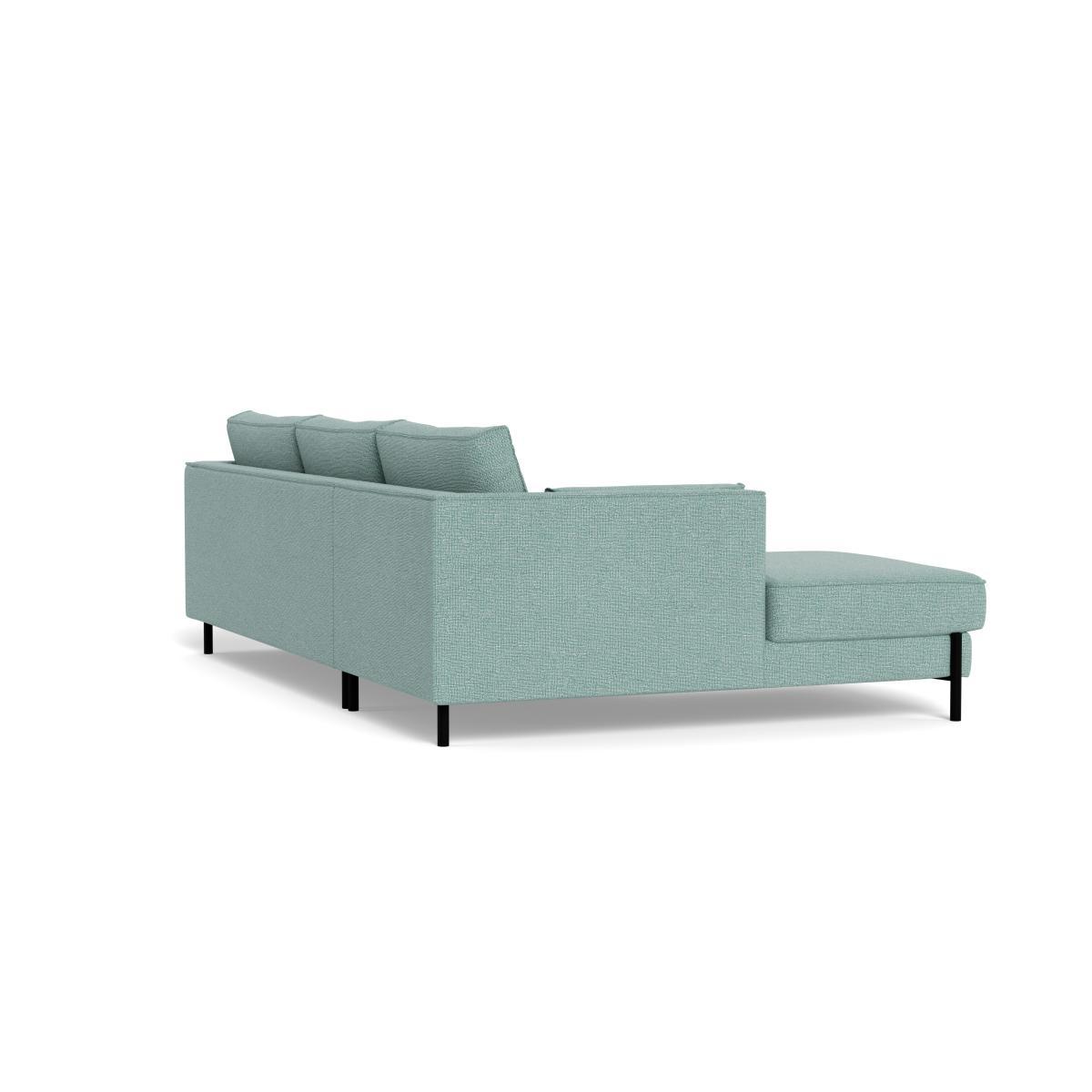 Heal's Tortona Left Hand Facing 4 Seater Corner Chaise Tejo Recycled Teal Black Feet - Heal's UK Furniture – image 4