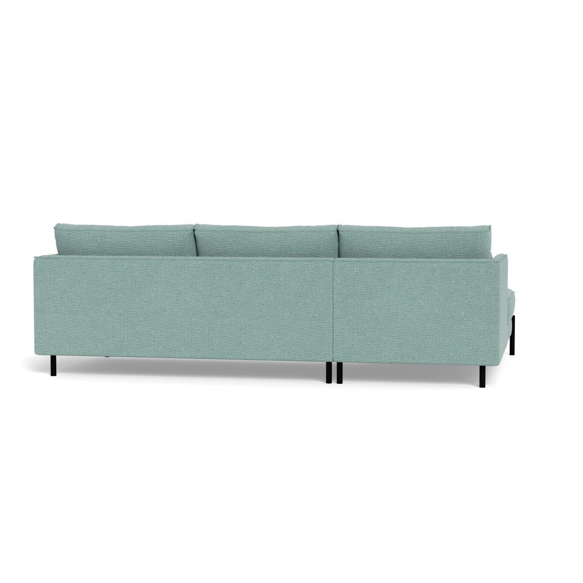 Heal's Tortona Left Hand Facing 4 Seater Corner Chaise Tejo Recycled Teal Black Feet - Heal's UK Furniture – image 5