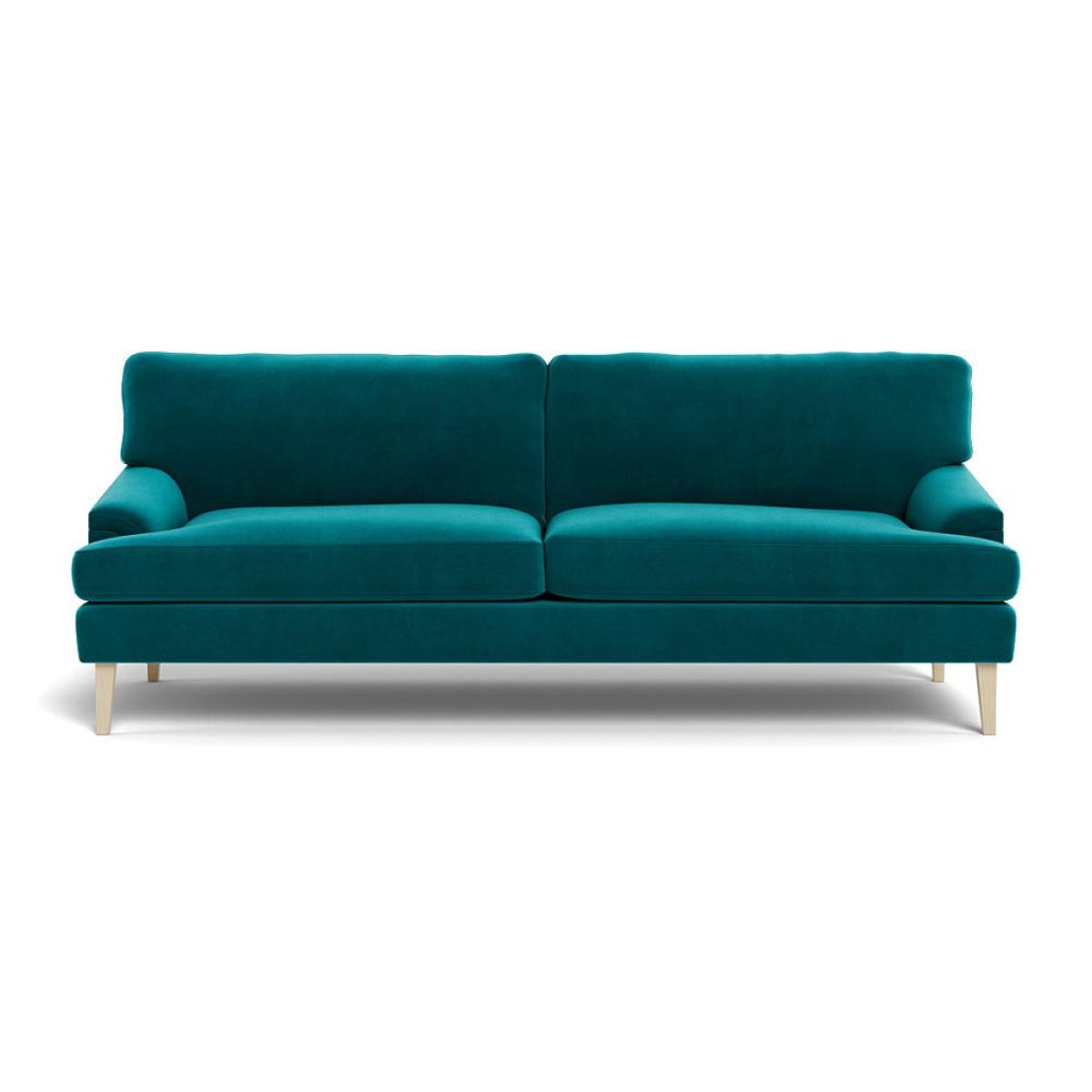 Heal's Stanton 4 Seater Sofa Smart Velvet Petrol Natural Feet – image 2