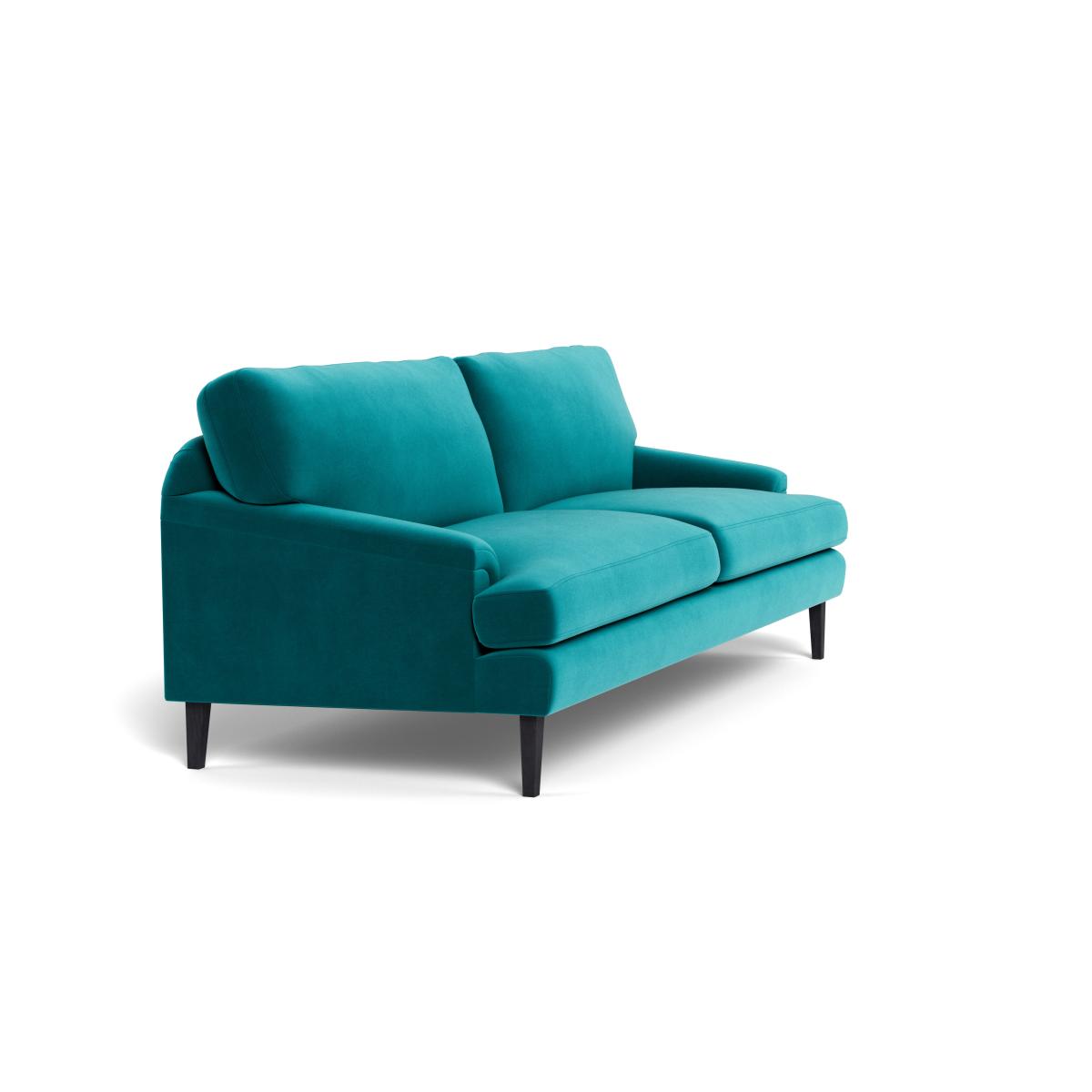 Heal's Stanton 4 Seater Sofa Smart Velvet Petrol Natural Feet – image 3