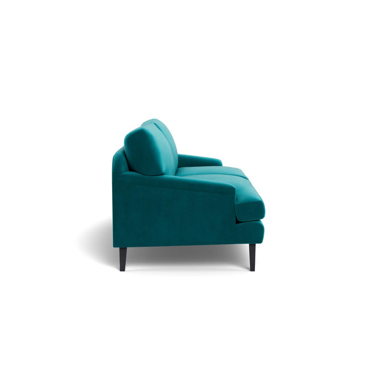 Heal's Stanton 4 Seater Sofa Smart Velvet Petrol Natural Feet – image 4