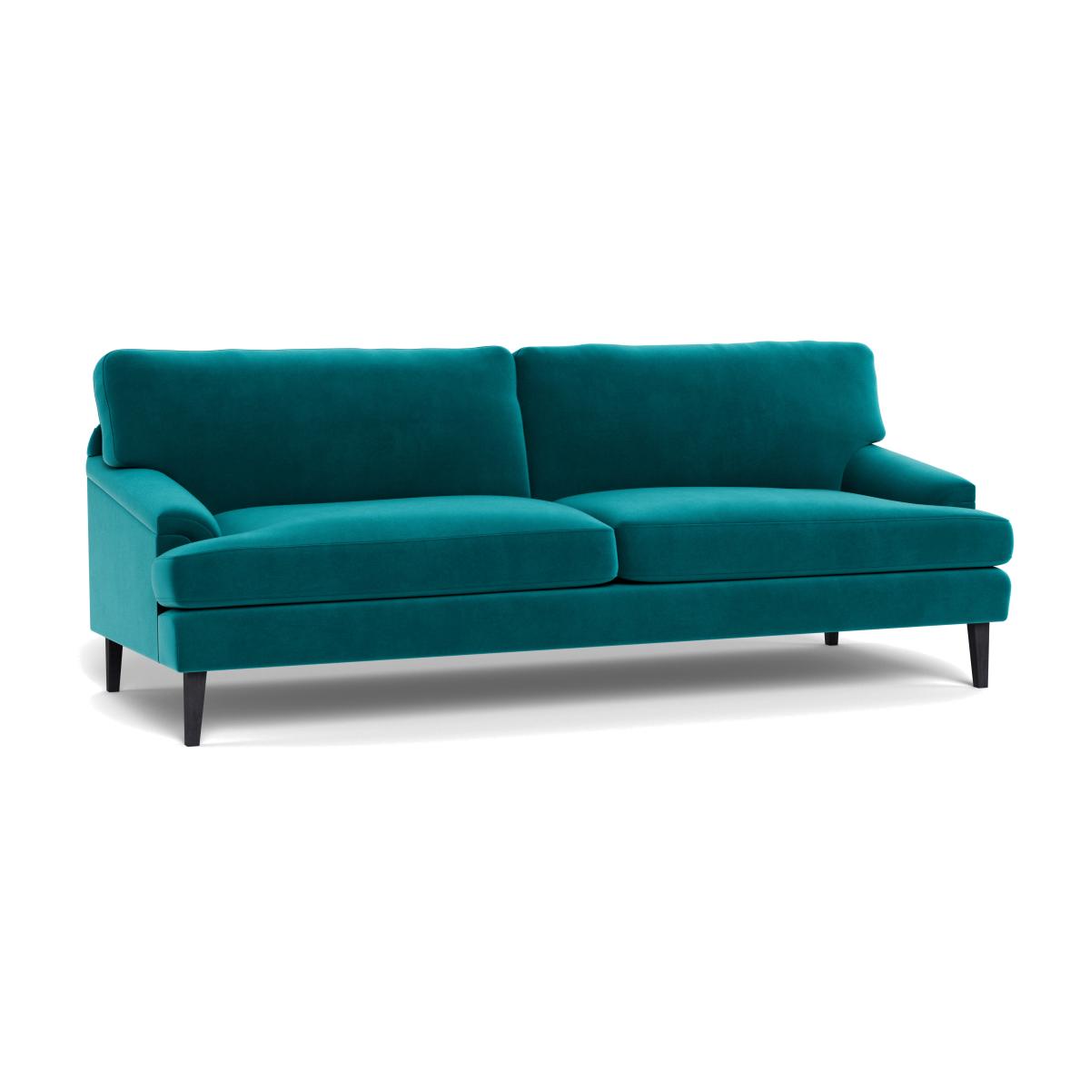 Heal's Stanton 4 Seater Sofa Smart Velvet Petrol Natural Feet – image 1