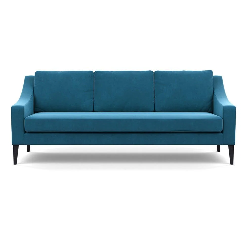 Heal's Richmond 4 Seater Sofa Smart Velvet Ocean Black Feet – image 2