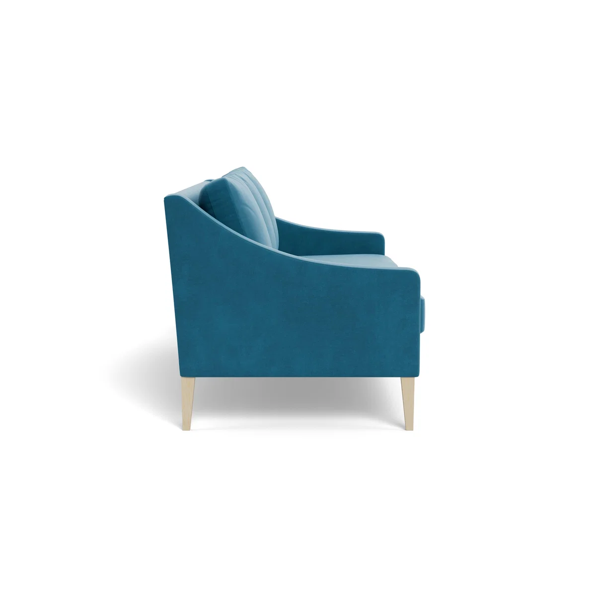 Heal's Richmond 4 Seater Sofa Smart Velvet Ocean Black Feet – image 4