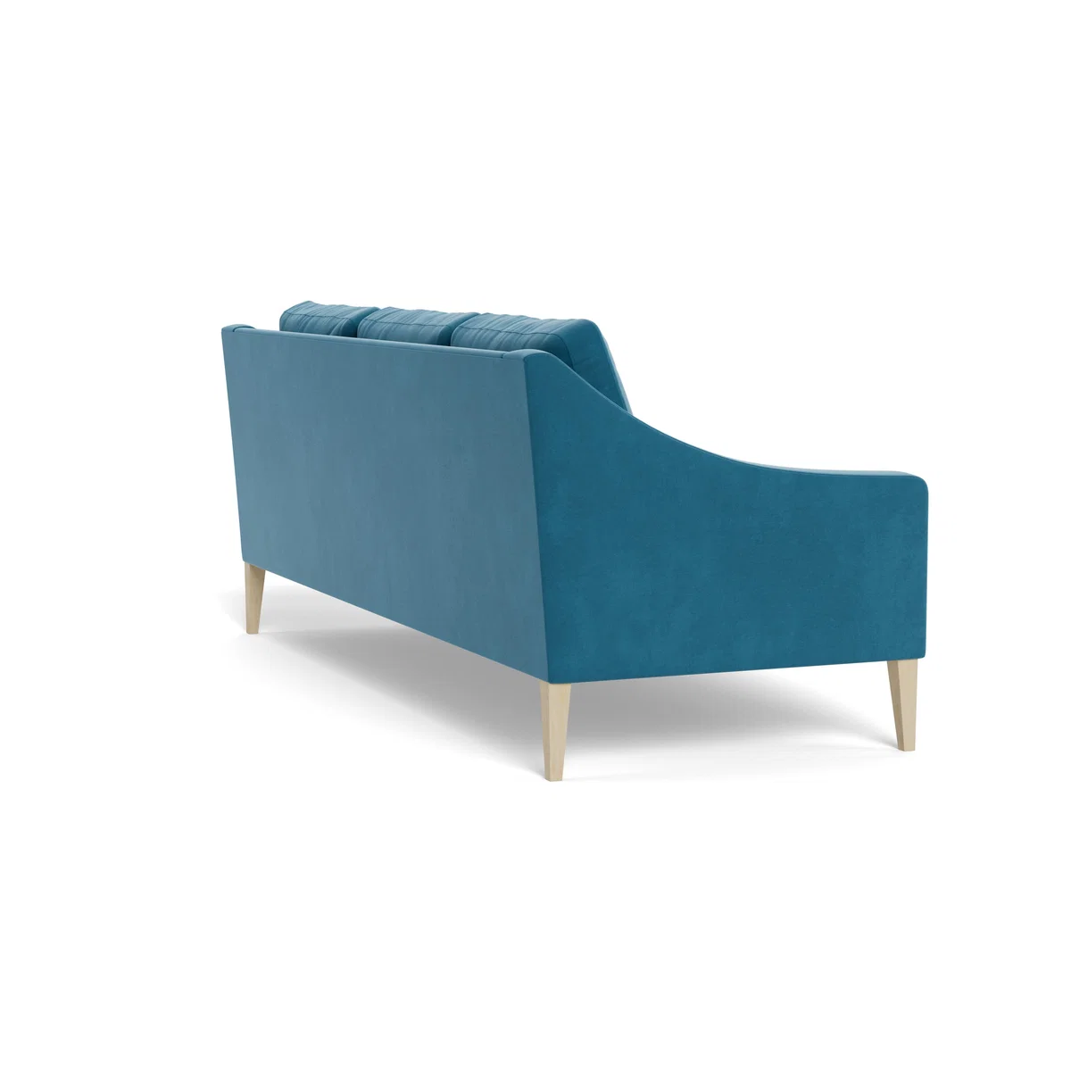 Heal's Richmond 4 Seater Sofa Smart Velvet Ocean Black Feet – image 5