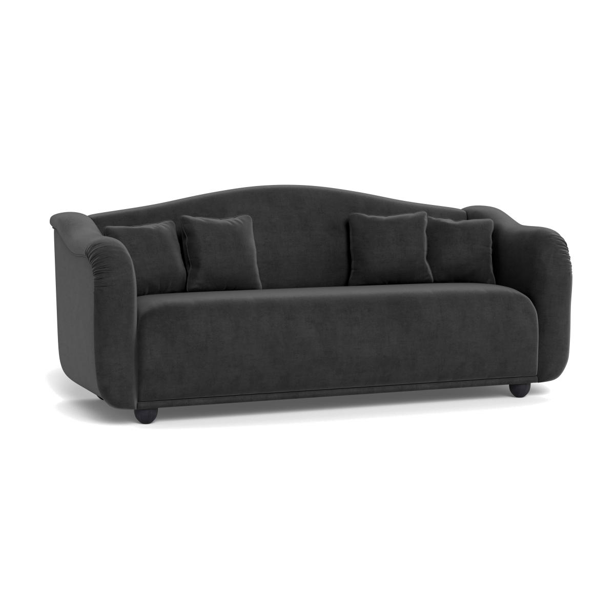Heal's Tetbury 4 Seater Sofa Smart Luxe Velvet Nickel Black Beech Feet – image 1