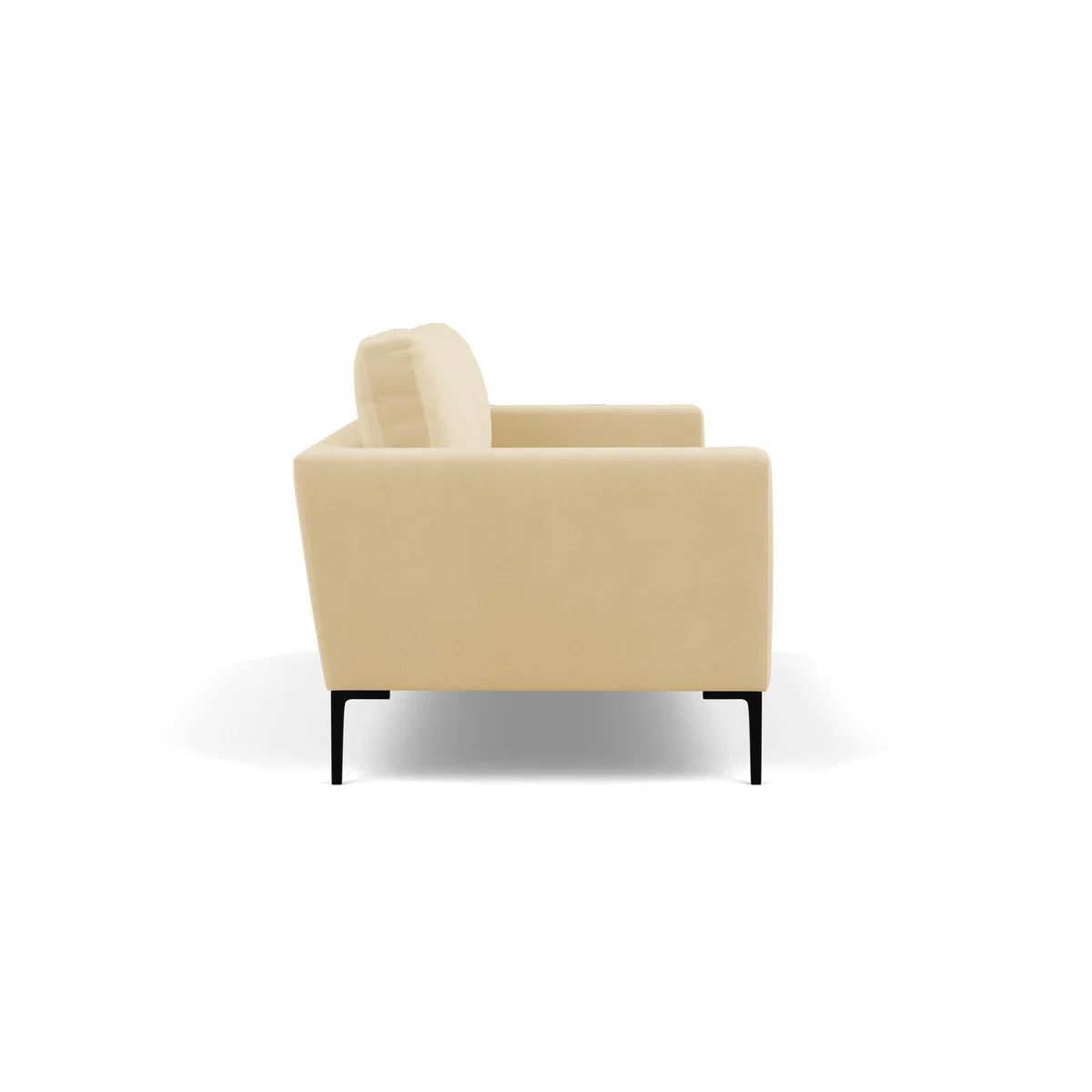 Heal's Eton 4 Seater Sofa Smart Luxe Velvet Biscuit Black Feet - Heal's UK Furniture – image 4