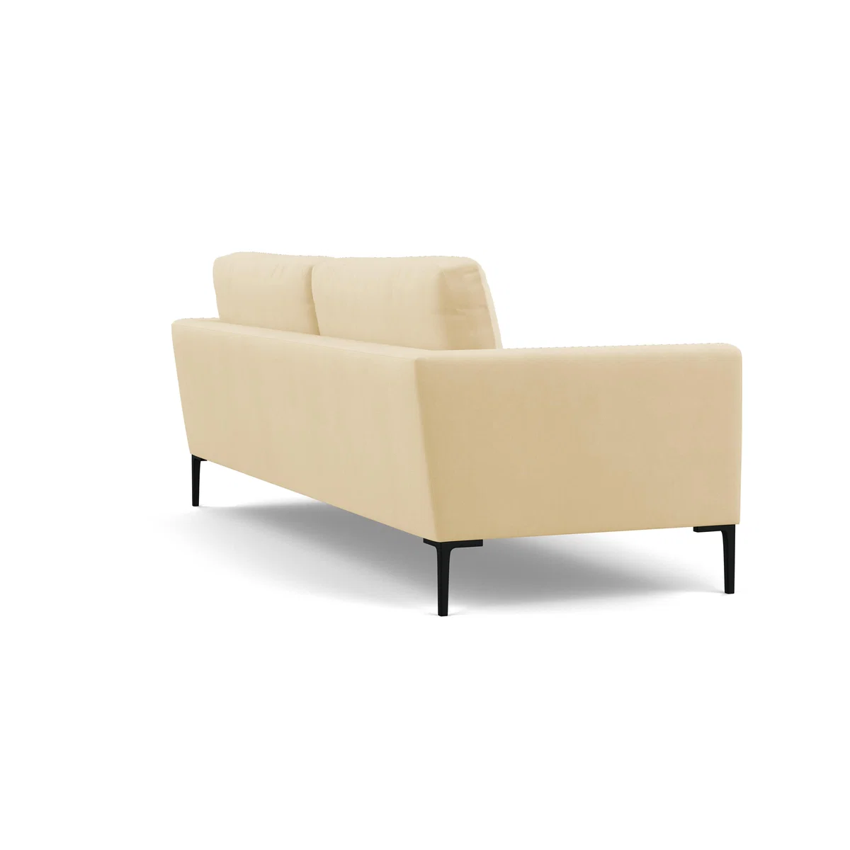 Heal's Eton 4 Seater Sofa Smart Luxe Velvet Biscuit Black Feet - Heal's UK Furniture – image 5