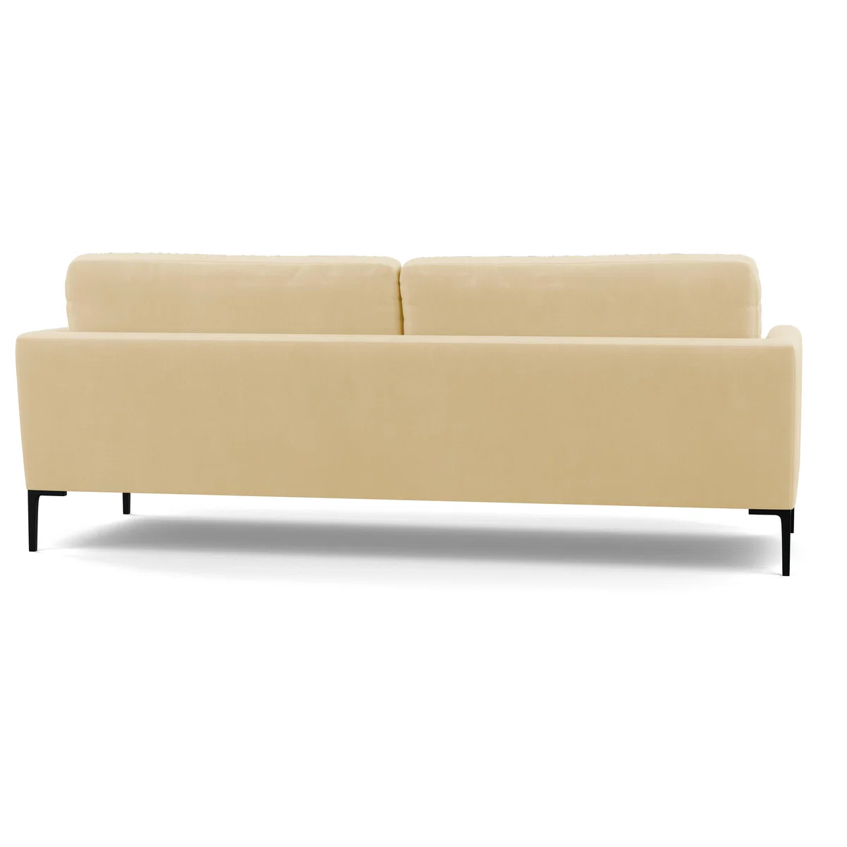 Heal's Eton 4 Seater Sofa Smart Luxe Velvet Biscuit Black Feet - Heal's UK Furniture – image 6