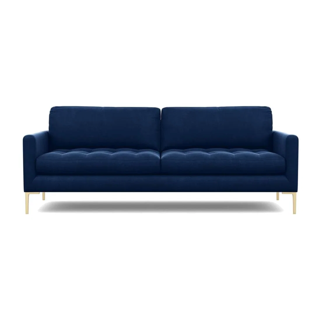 Heal's Eton 4 Seater Sofa Smart Luxe Velvet Biscuit Black Feet - Heal's UK Furniture – image 1
