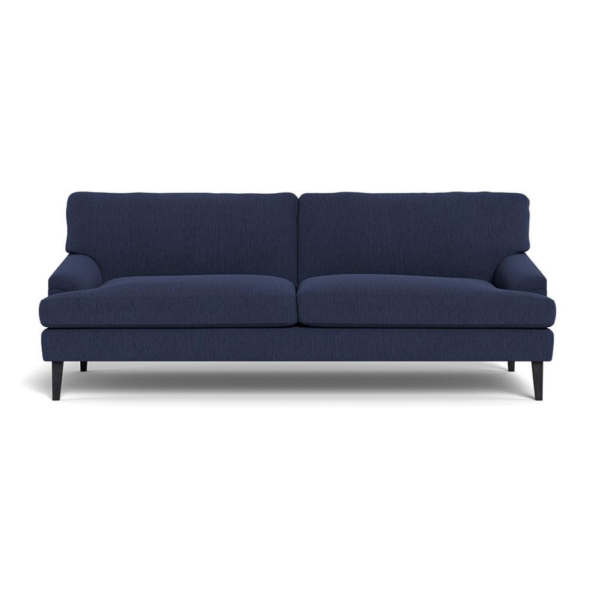 Heal's Stanton 4 Seater Sofa Smart Linen Mix Navy Black Feet – image 2