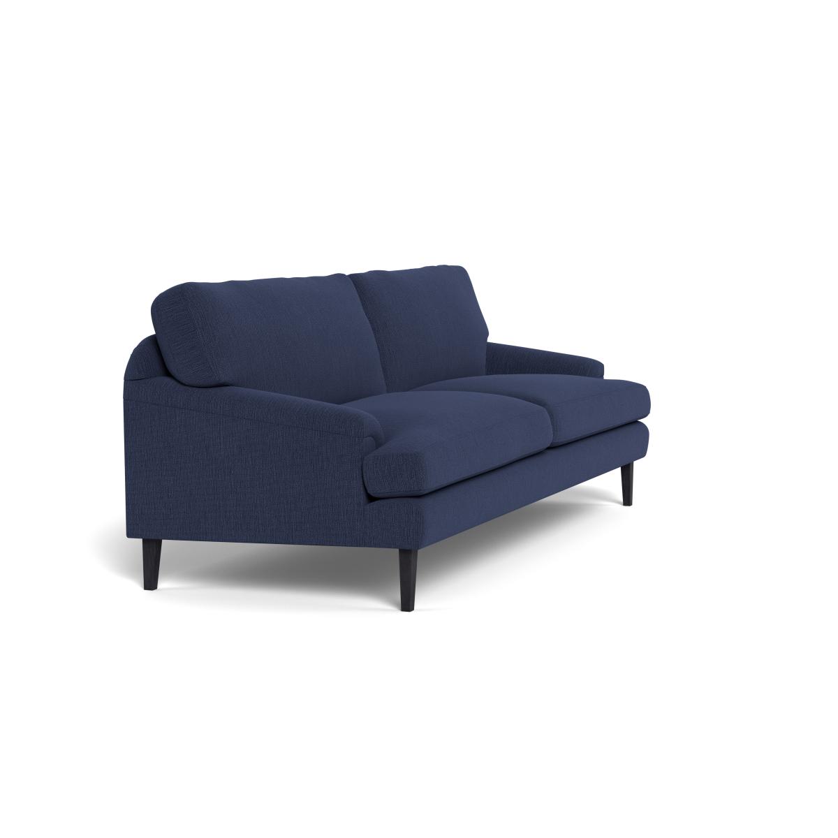 Heal's Stanton 4 Seater Sofa Smart Linen Mix Navy Black Feet – image 3