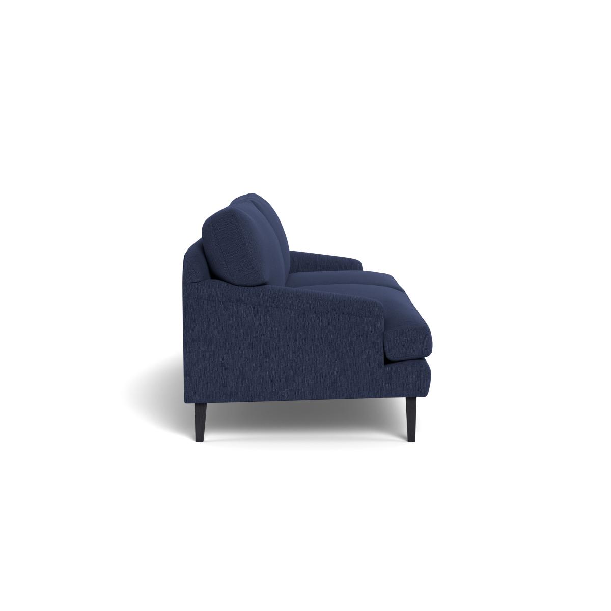Heal's Stanton 4 Seater Sofa Smart Linen Mix Navy Black Feet – image 4