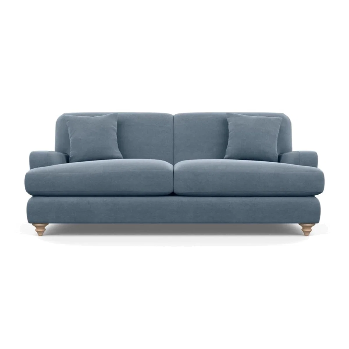 Heal's Hampstead 4 Seater Sofa Smart Linen Duck Egg Black Painted Oak Feet - Heal's UK Furniture