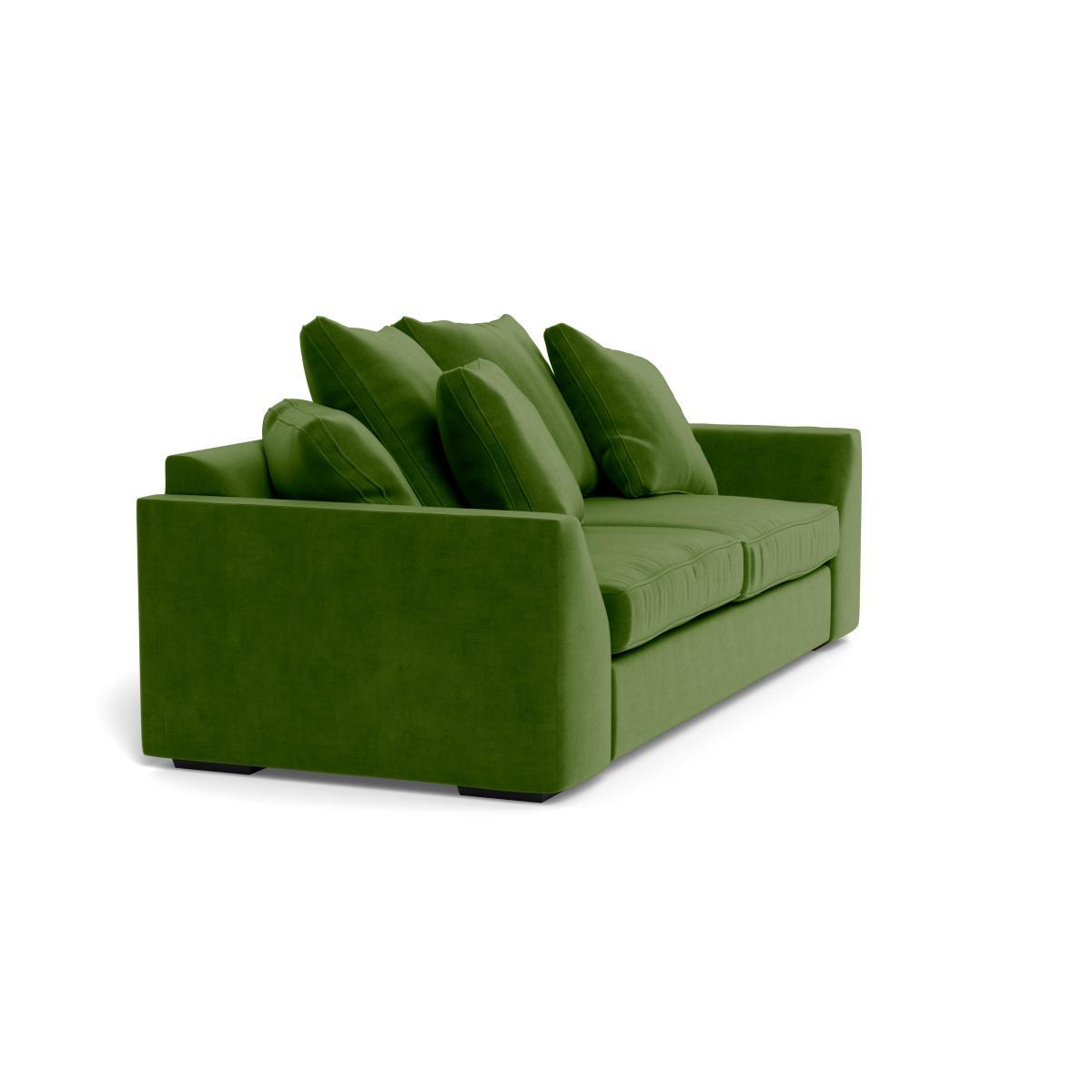 Heal's Cumulus 4 Seater Sofa Smart Luxe Velvet Grass Black Feet - Heal's UK Furniture – image 2