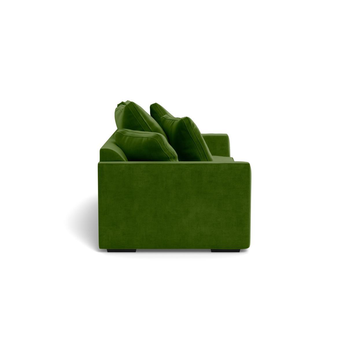 Heal's Cumulus 4 Seater Sofa Smart Luxe Velvet Grass Black Feet - Heal's UK Furniture – image 3