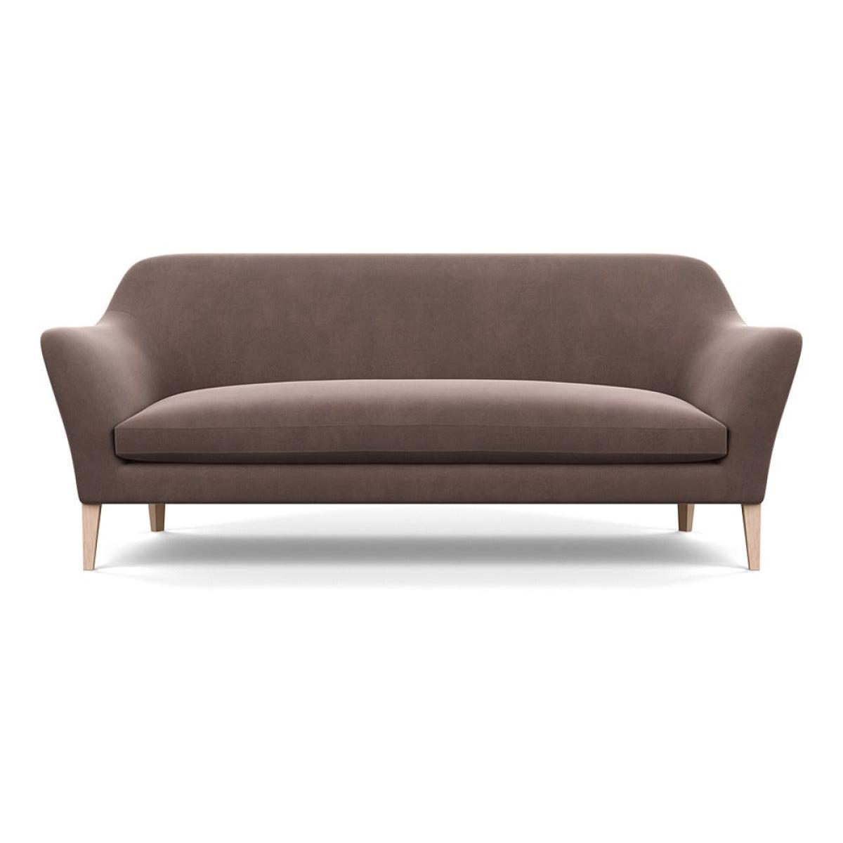 Heal's Wallis 4 Seater Sofa Smart Velvet Mouse Natural Oak Feet – image 2